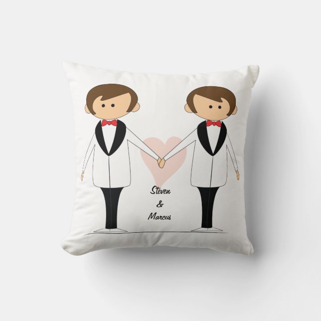 Coussin Groom & Groom personnalisé (Recto)