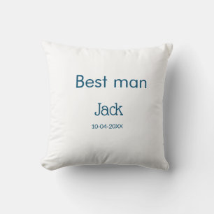 Coussin groomsman meilleur man ajouter nom texte bachelore