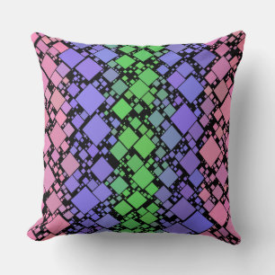 Coussin Groovy Boho Rétro Mod Géométrique Fierté Trigender