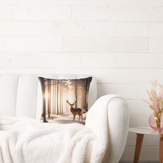 Coussin Gros Camion En Forêt D'Hiver (Canapé)