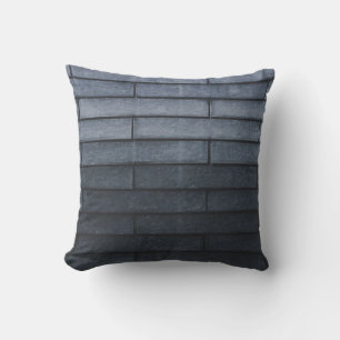 Coussin Gros plan du mur en briques grises