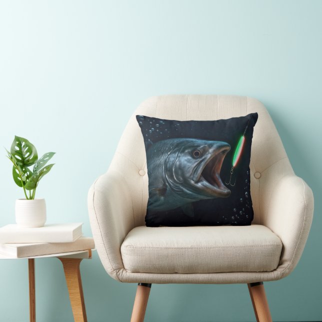 Coussin Gros Poisson avec Leurre Néon (Chaise)