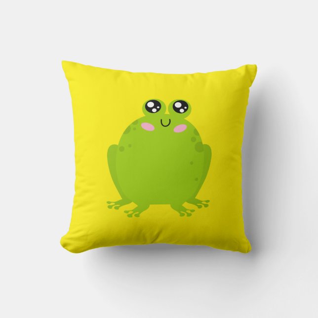 Coussin Grosse grenouille mignonne (Recto)