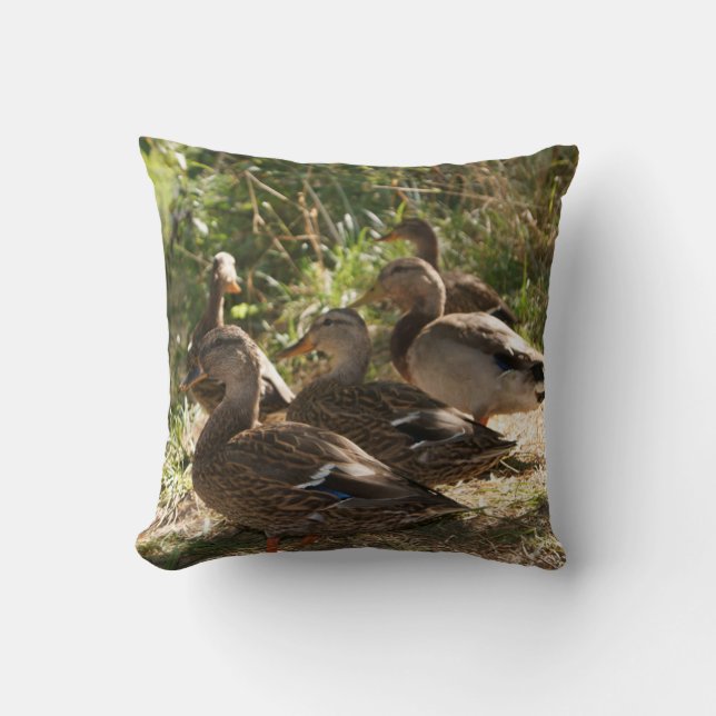 Coussin Groupe de canards, carreau (Recto)