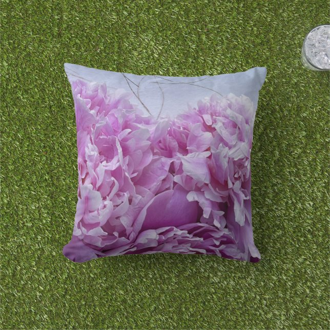 Coussin Groupe de pivoines roses (Herbe)