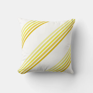 Coussin - Groupes de lignes jaunes en cinq tons