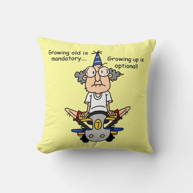 Coussin Growing Up est un Humour facultatif (Recto)