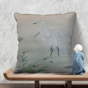 Coussin Grues dans la rivière Chinoise