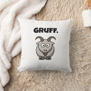 Coussin Gruff Grey Chèvre Funny Fairy Tale Dessin