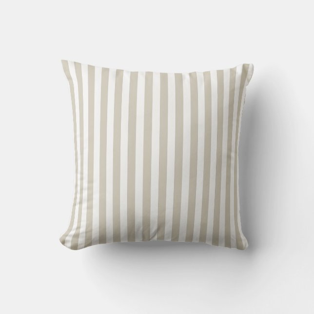 Coussin Grumes Brown et Blancs Revêtus d'un motif côtier (Recto)