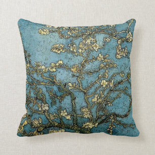 Coussin Grunge de floraison d'arbre d'amande (Van Gogh)
