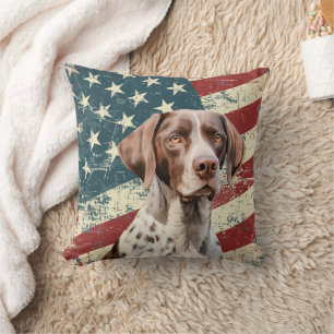 Coussin Grunge Drapeau Américain Allemand Pointeur Raccour