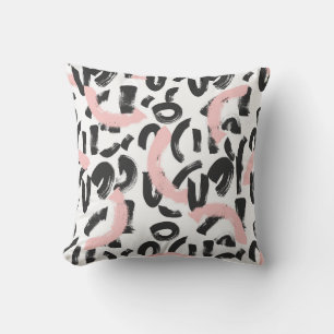 Coussin Grunge graffiti : touches de pinceau d'art.
