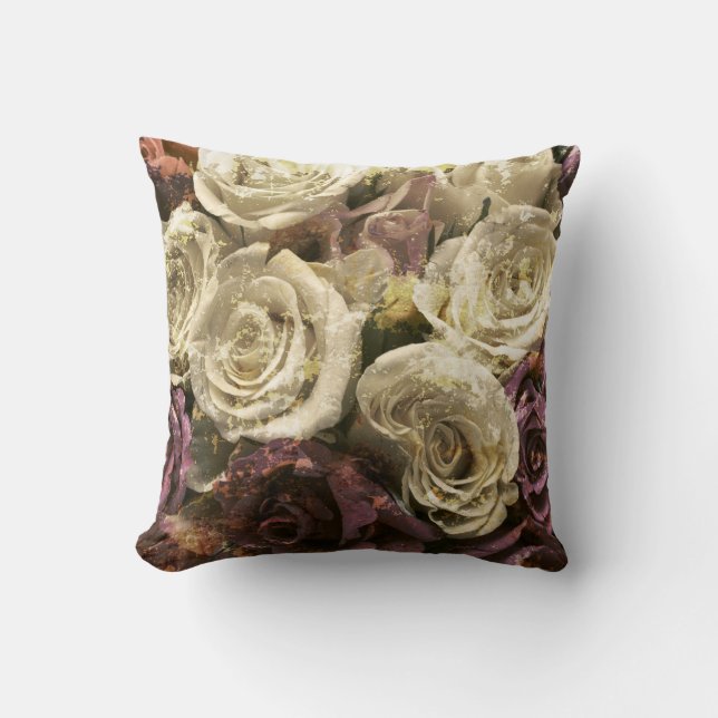 Coussin Grunge, rose, photo (Recto)