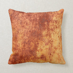 Coussin Grunge rouillé texture métallique, rouille et fi