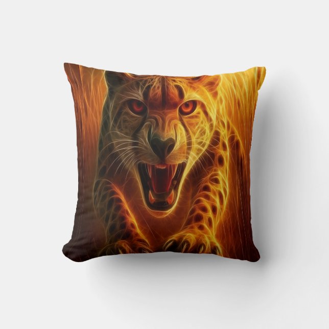 Coussin Guépard enragé (Recto)
