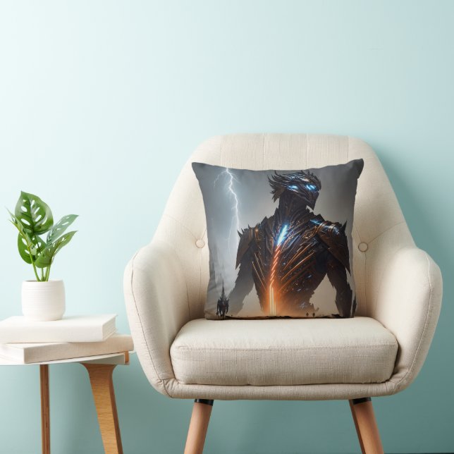 Coussin Guerrier Cyborg de la foudre (Chaise)