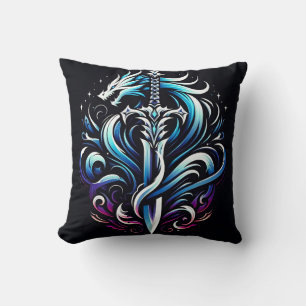 Coussin Guerrier de fantaisie Épée de dragon mystique Flam