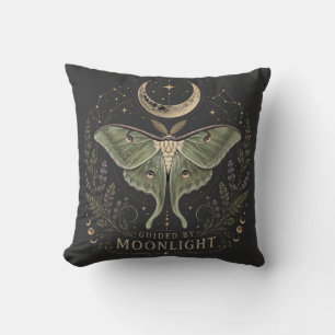 Coussin Guidé par la lumière de la lune Papillon de nuit c