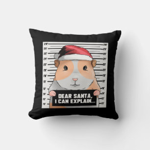 Coussin Guinée Pig Christmas Cavy Cher Père Noël Je peux e