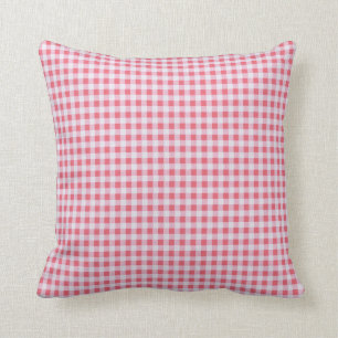 Coussin Guingan rose classique de pique-nique