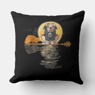 Coussin Guitar Lake Halloween effrayant anglais Bulldog av