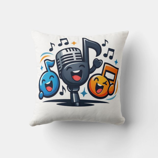 Coussin Guitar Lover – Minimalist Music Illustration Desig (Verso)