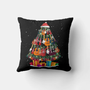 Coussin Guitare Arbre de Noël Drôle