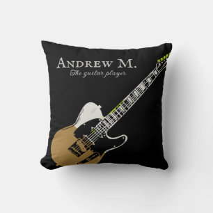 Coussin Guitare électrique personnalisée / guitariste Thro