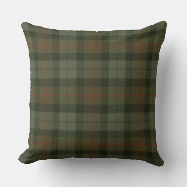 Coussin Gunn Patiné Tartan Carré original (Recto)