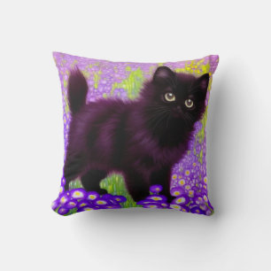 Coussin Gustav Klimt Black Kitten