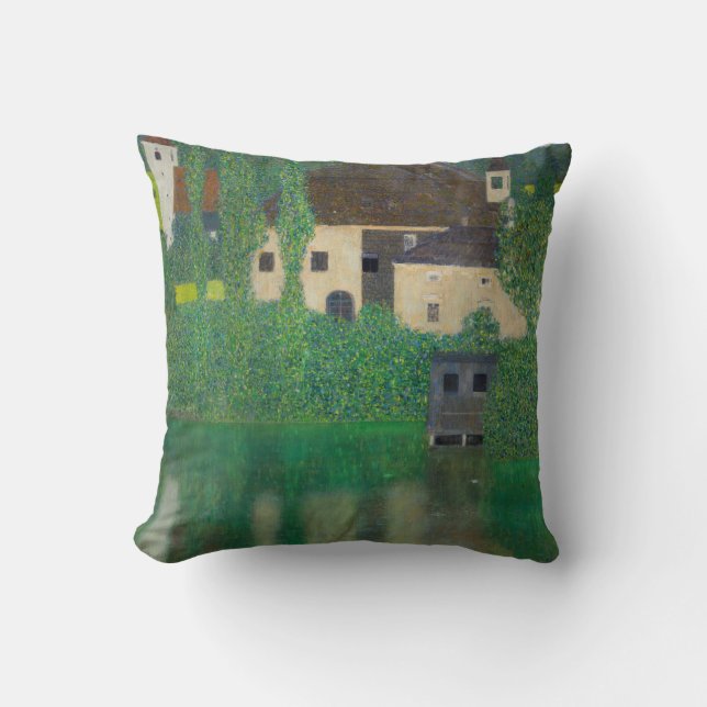 Coussin Gustav Klimt - Château aquatique (Recto)