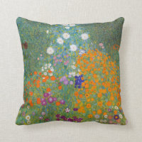 Gustav Klimt Cottage Jardin Vintage Jeu d'Oreiller