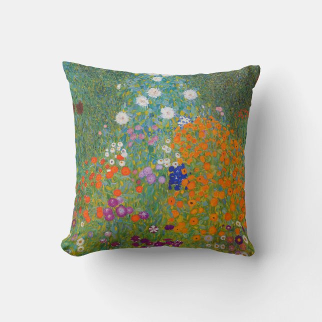 Coussin Gustav Klimt - Jardin des fleurs (Recto)