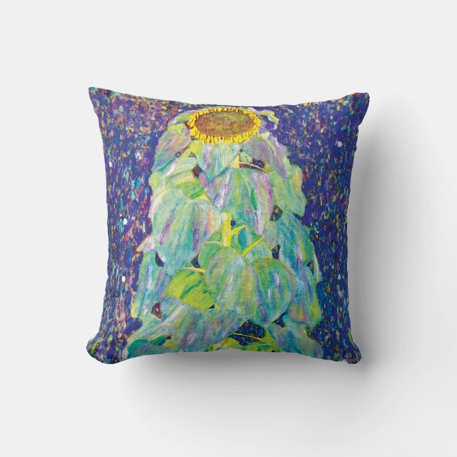 Coussin Gustav Klimt - La peinture fine d'art tournesol (Recto)