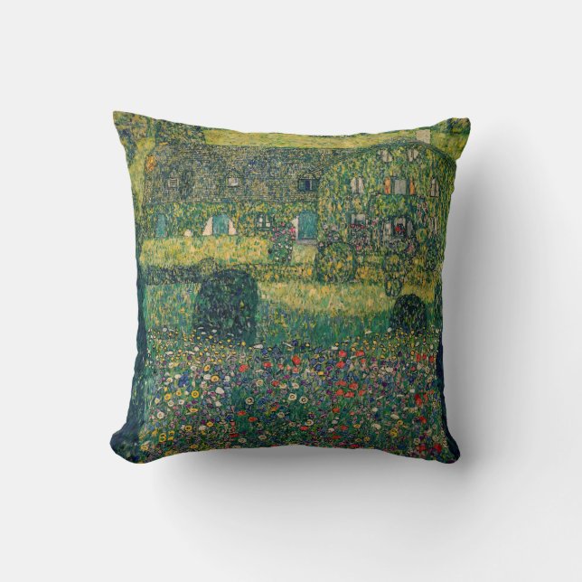 Coussin Gustav Klimt - Maison de campagne de l'Attersee (Recto)