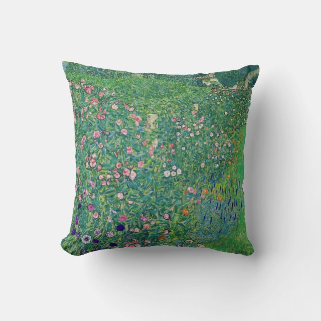 Coussin Gustav Klimt - Paysage du jardin italien (Recto)