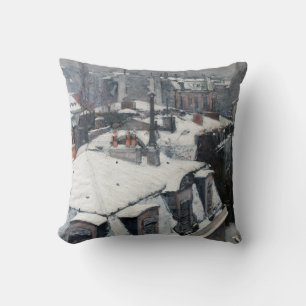 Coussin Gustave Caillebotte - Toits sous la neige