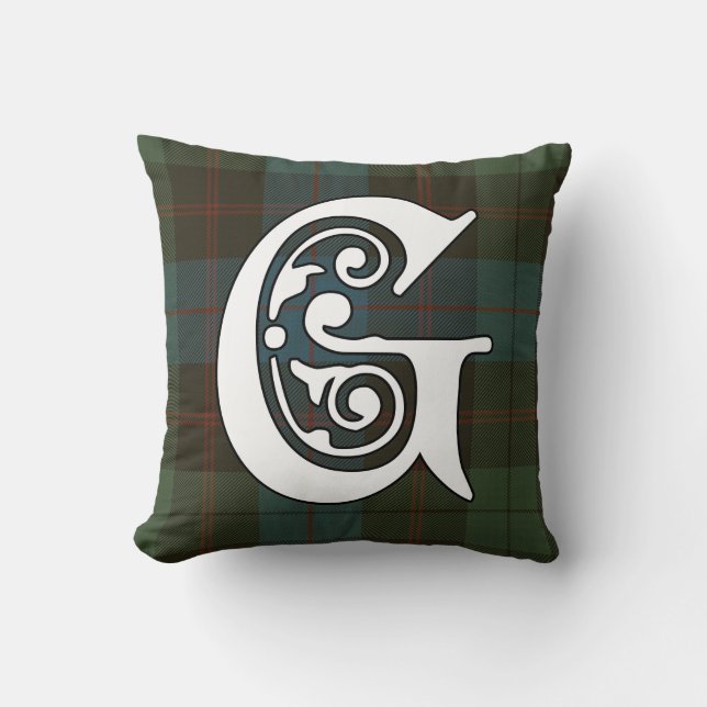 Coussin Guthrie Clan Tartan Monogramme (Recto)