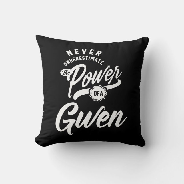 Coussin Gwen Nom personnalisé Anniversaire Cadeau (Recto)