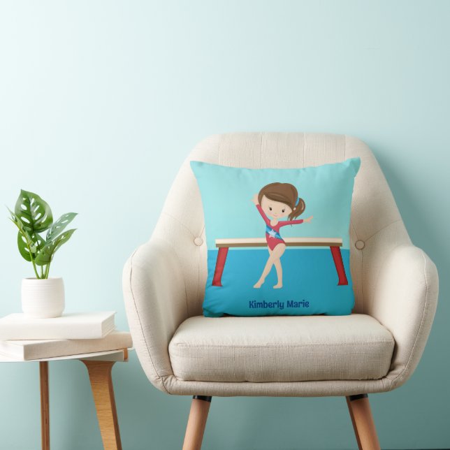 Coussin Gymnastique mignonne fille Gymnaste personnalisée  (Chaise)