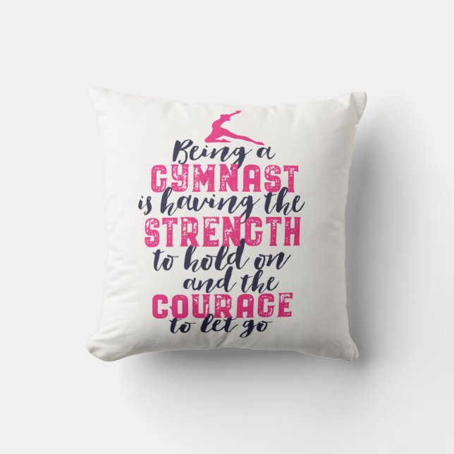 Coussin Gymnastique motivationnelle Citation Sports Girl G (Recto)