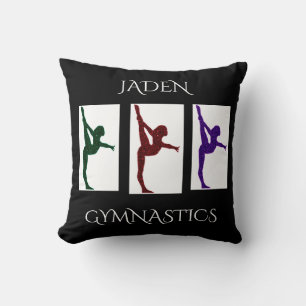 Coussin Gymnastique nom personnalisé lancer oreiller.