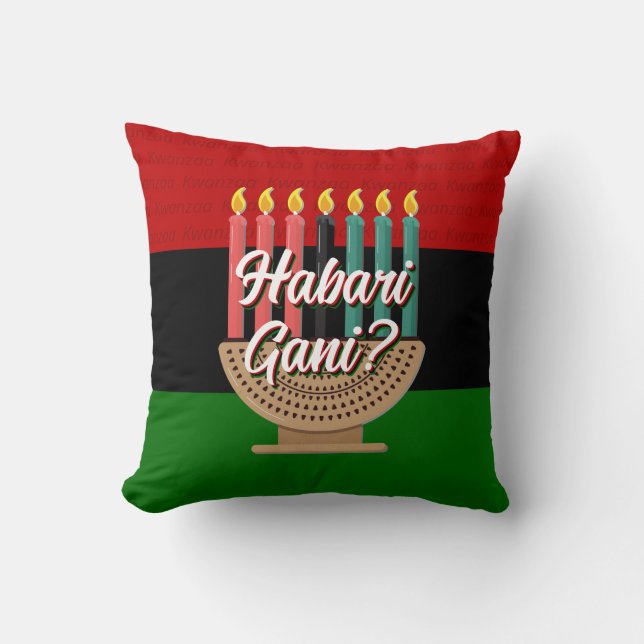 Coussin HABARI GANI Kwanzaa (Recto)