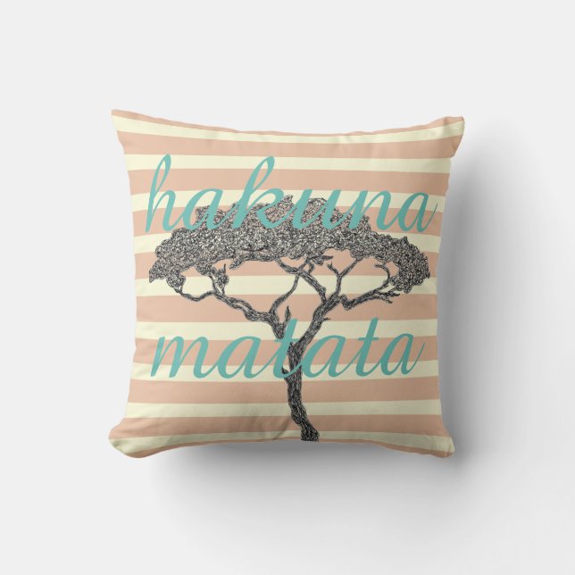 Coussin Hakuna matata ! Détendez-vous plage de vacances dé (Recto)