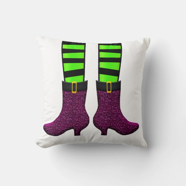 Coussin Halloween 31 Octobre Décor Chaussures de sorcière  (Recto)