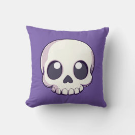 Coussin Halloween au crâne de caricature mignon