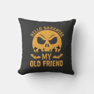 Coussin Halloween Bonjour Obscurité Cimetière Lune