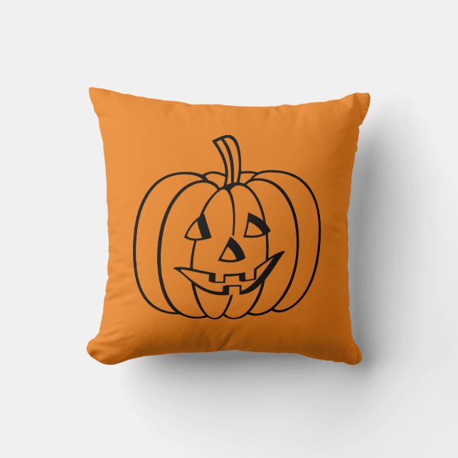 Coussin Halloween citrouille (Recto)