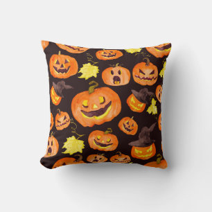 Coussin halloween citrouille king